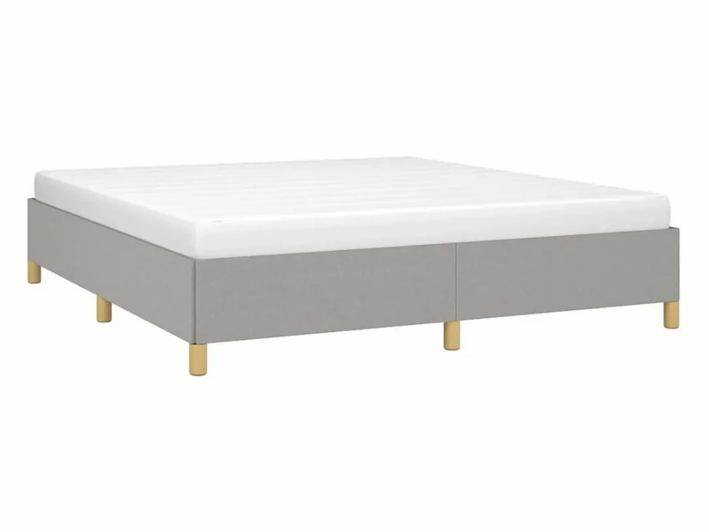 Clicnbuy Estructura de cama box spring tela gris claro 160x200 cm New