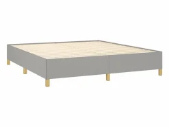 Clicnbuy Estructura de cama box spring tela gris claro 160x200 cm New