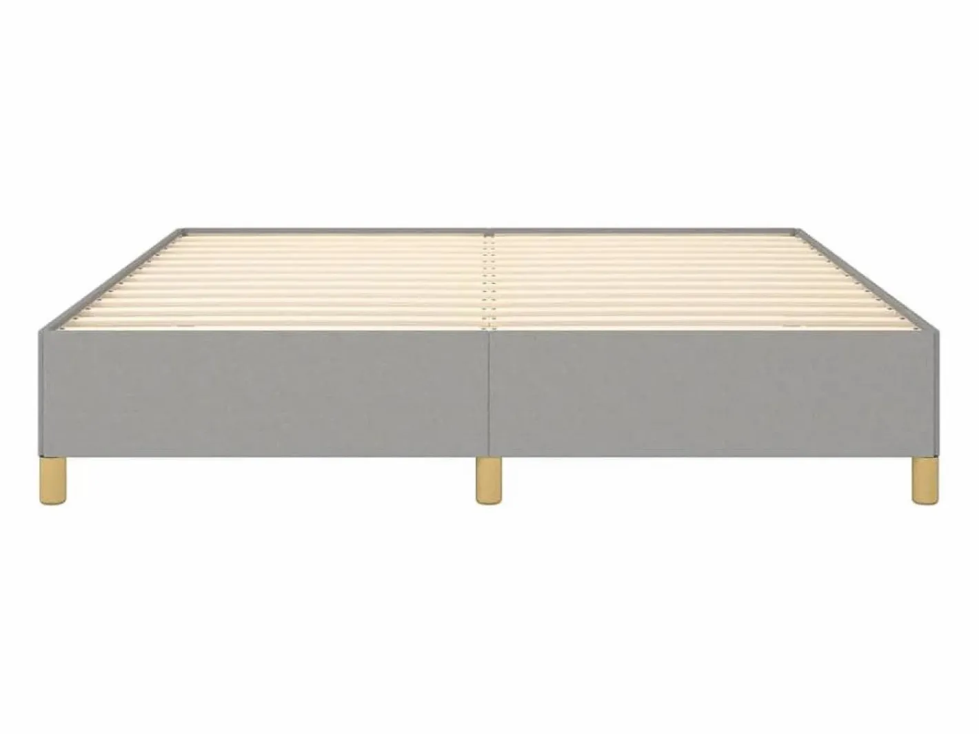 Clicnbuy Estructura de cama box spring tela gris claro 160x200 cm New