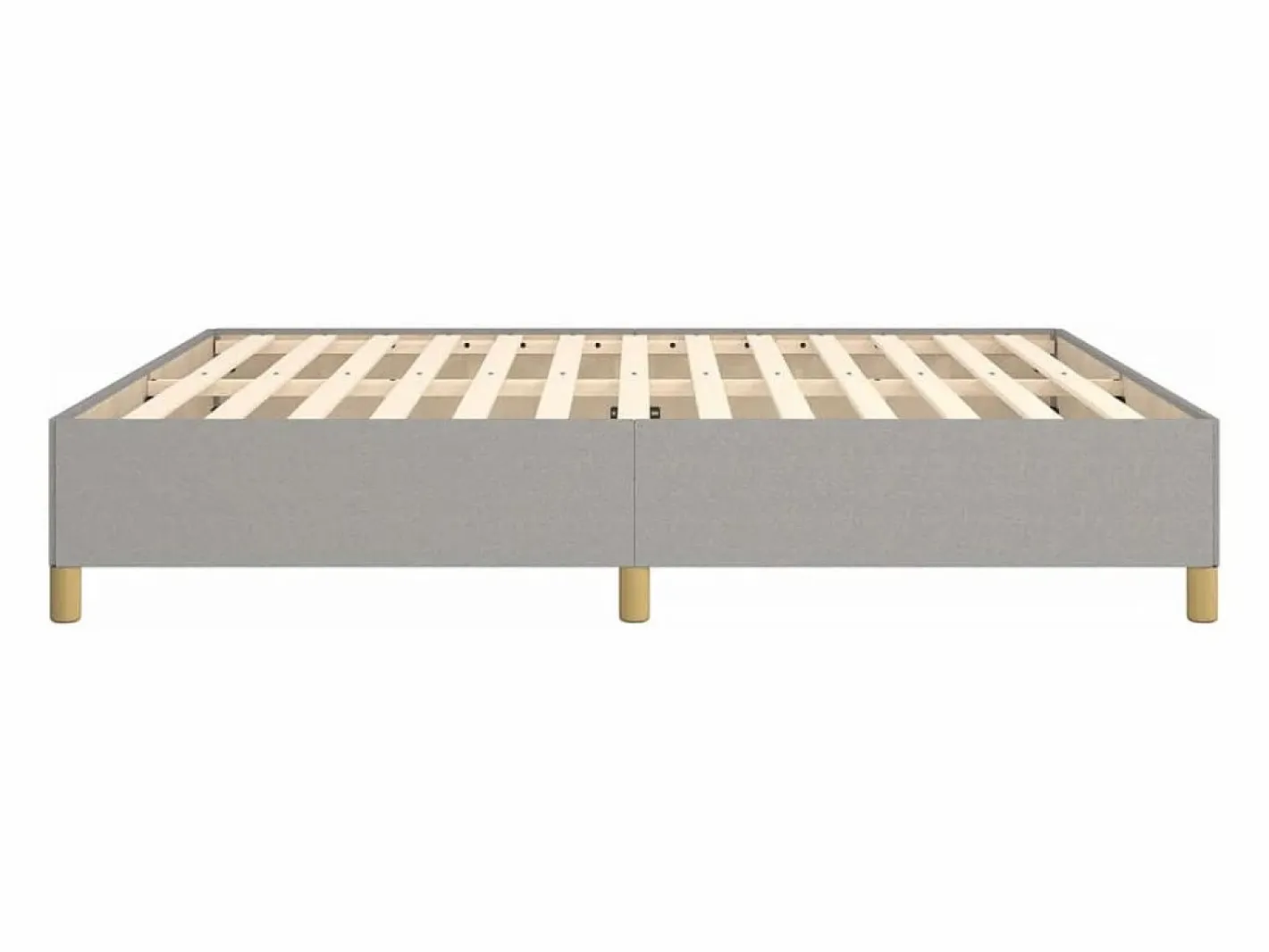 Clicnbuy Estructura de cama box spring tela gris claro 160x200 cm New