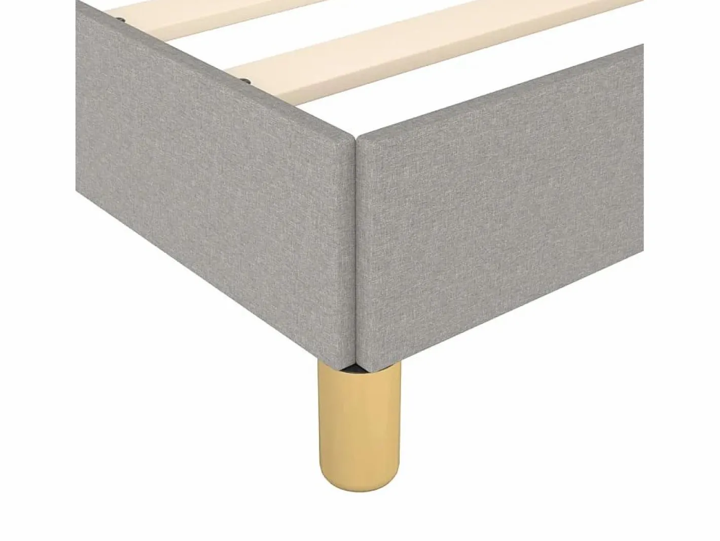 Clicnbuy Estructura de cama box spring tela gris claro 160x200 cm New