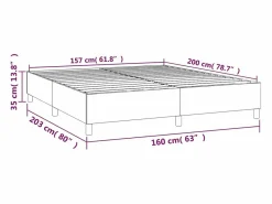 Clicnbuy Estructura de cama box spring tela gris claro 160x200 cm New