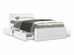 Estructura de cama con cabecero sin colchón 100x200 cm^vidaxl