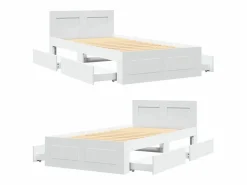 Estructura de cama con cabecero sin colchón 100x200 cm^vidaxl