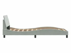 vidaxl Estructura de cama Dover terciopelo claro 90x190 cm Gris Sale