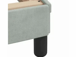 vidaxl Estructura de cama Dover terciopelo claro 90x190 cm Gris Sale