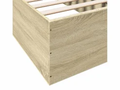 vidaxl Cama Adulto|Estructura de cama sin colchón madera roble Sonoma 75x190 cm