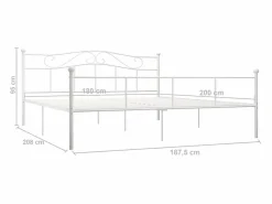 vidaxl Estructura de cama sin colchón metal 180x200 cm Blanco Online
