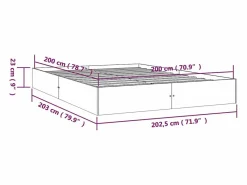 Estructura de cama sin colchón madera maciza 200x200 cm^vidaxl Discount