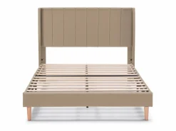 VS Venta-stock Estructura de cama tapizada Noelia de 30 cm, 140x190 cm, Beige