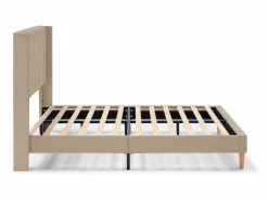 VS Venta-stock Estructura de cama tapizada Noelia de 30 cm, 140x190 cm, Beige