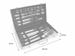 Sweeek Barbacoa|Estuche para utensilios de barbacoa de 18 piezas