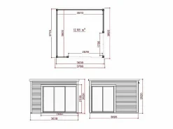 Estudio / oficina de jardín de madera 14,7 m² - Espesor 45 mm - SYLVANA^EXPERTLAND New