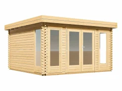 EXPERTLAND Caseta De Jardín|Estudio / oficina de jardín de madera 17,1 m² - Espesor 40 mm - BOESIA