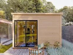 EXPERTLAND Caseta De Jardín|Estudio / oficina de jardín de madera 10,2 m² - Espesor 45 mm - SYLVANA