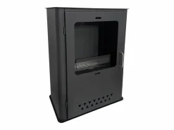 Estufa de bioetanol chimenea biochimenea de suelo LUISA L50xD30xH68 Negro Hot