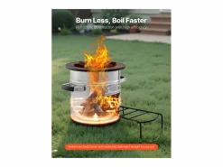 Estufa de Camping Rocket SucceBuy, Estufa de Leña Portátil de Acero Inoxidable, con Bolsa de Transporte, Puerta Simple, Estufa Cohete para Cocina y Calefacción^ Online