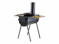 Estufa de Leña Portátil SucceBuy, 262 cm, Estufa de Camping para Barbacoa con Tubos para Exteriores Negro