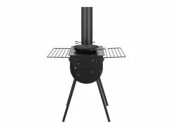 Estufa de Leña Portátil SucceBuy, 262 cm, Estufa de Camping para Barbacoa con Tubos para Exteriores Negro
