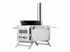 Brasero|Estufa de Leña Portátil SucceBuy, 202 cm, Estufa Barbacoa para Tienda de Campaña con Tubos