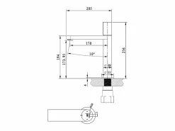 Essebagno Grifo|Exil grifo mezclador alto para lavabo acero inoxidable y oro rosa
