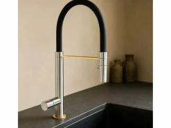 Essebagno Exil Mezclador monomando de lavabo satinado y oro rosa con teleducha Bronce Sale