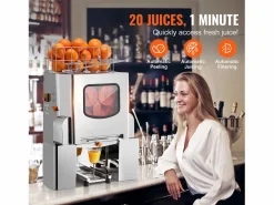 Exprimidor de Jugo de SucceBuy Extractorde Jugo de Comercial 120 W, Exprimidor de Cítricos en Acero Inoxidable con Caja de Filtro Extraíble^ Discount