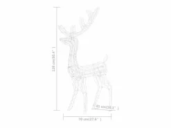 Familia de renos de Navidad acrílico 300 LEDs es^vidaxl New