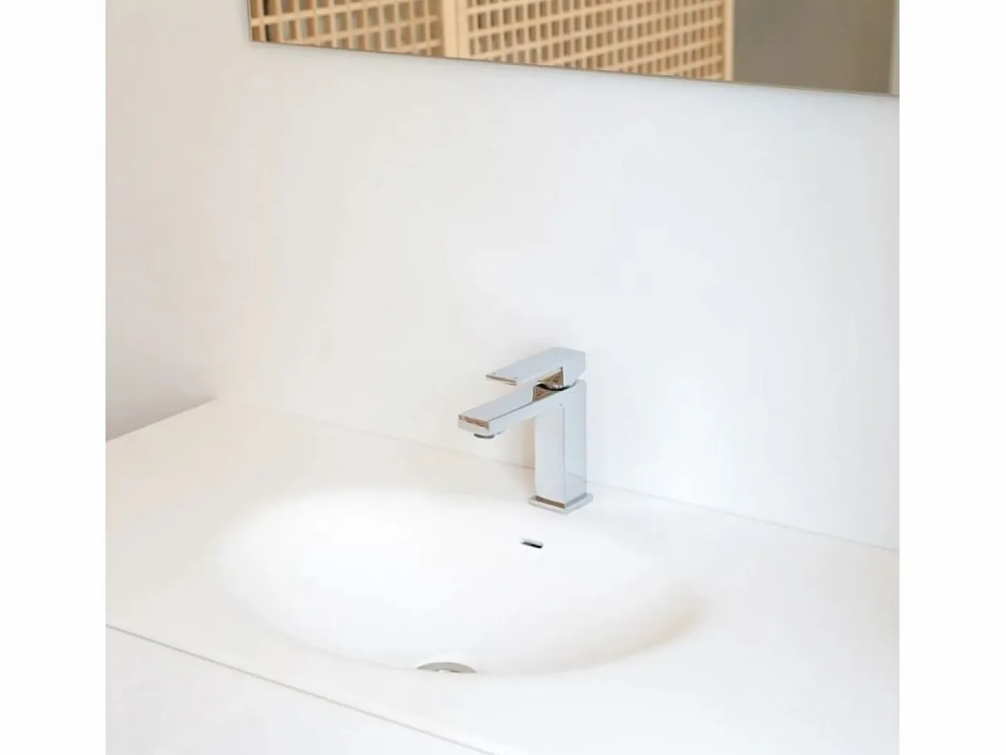 Essebagno Fangolo grifo mezclador bajo cromado para lavabo Plateado