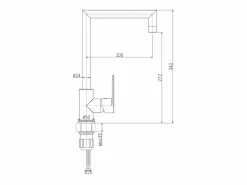 Essebagno Fangolo Mezclador de fregadero en acero inoxidable y negro Bronce Online