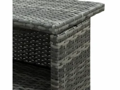 Garden Furniture Farid Mesa alta de jardín ratán sintético 120x55x110 cm Gris Outlet