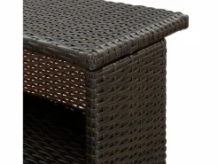 Garden Furniture Farid Mesa alta de jardín ratán sintético marrón 120x55x110 cm Marru00f3n New