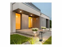 Iluminación Exterior|Energía Solar|Farol solar oscuro para el hogar, 2,2 W, LED, funciona con pilas, IP54, color azafrán