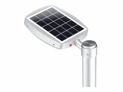 Farola LED solar 3000lm crepuscular + pir + control remoto Negro Clearance
