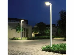 Farola LED solar 3000lm crepuscular + pir + control remoto Negro Clearance