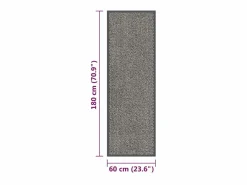 Felpudo de nudo marrón claro 60x180 cm ES407887^ Hot
