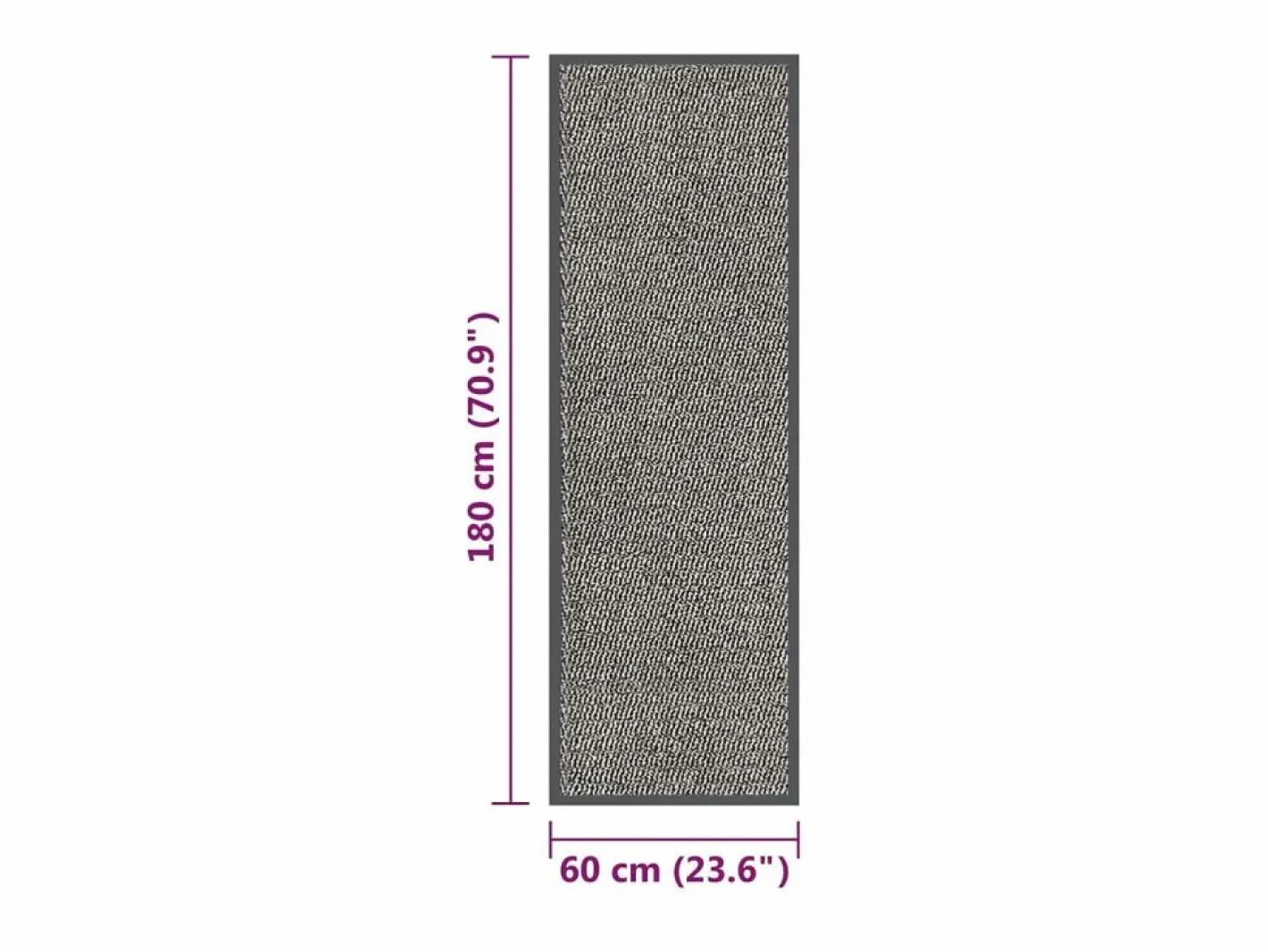 Felpudo de nudo marrón claro 60x180 cm ES407887^ Hot