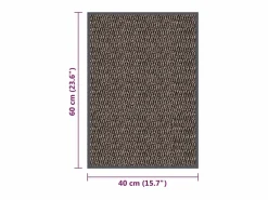 Felpudo de nudo marrón oscuro 40x60 cm ES492570 Marru00f3n Sale