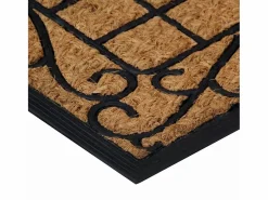 Felpudo rectangular de goma y fibra de coco 45x75 cm ES213549^ Online
