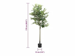 Ficus artificial 756 hojas 170 cm Verde Online