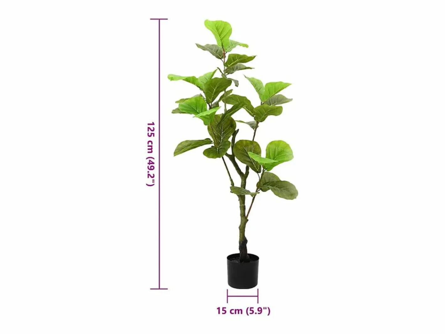 Planta Artificial|Ficus artificial 30 hojas 125 cm