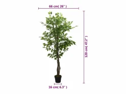 Planta Artificial|Ficus artificial 630 hojas 120 cm