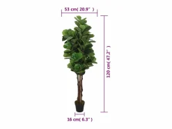 Ficus lyrata artificial 134 hojas 120 cm^ Discount