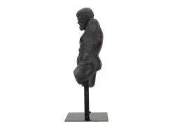 Figura decorativa busto de hombre en resina negra Ercole^ Outlet