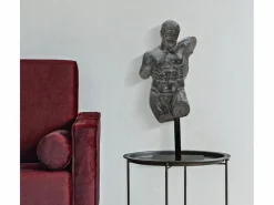 Figura decorativa busto de hombre en resina negra Ercole^ Outlet