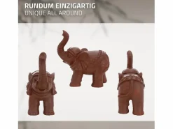 Figura decorativa elefante 36 x 19 x 39 cm marrón de jardín de óxido de magnesio^ML-DESIGN Online