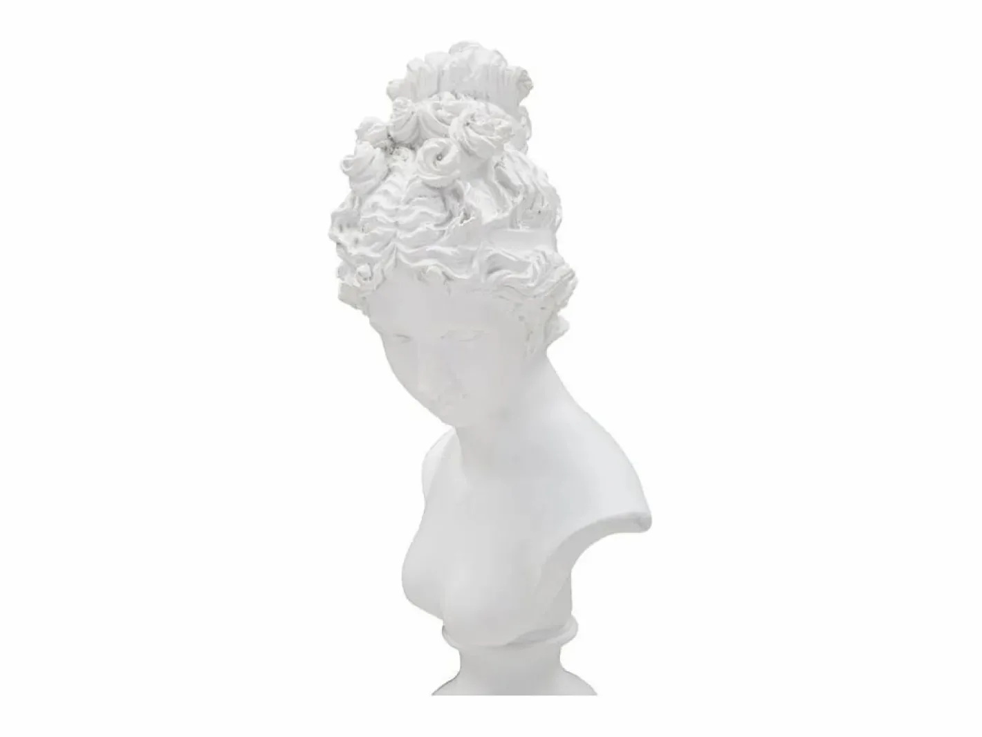 Figura escultura busto clásica de mujer en resina blanca Era Blanco Sale