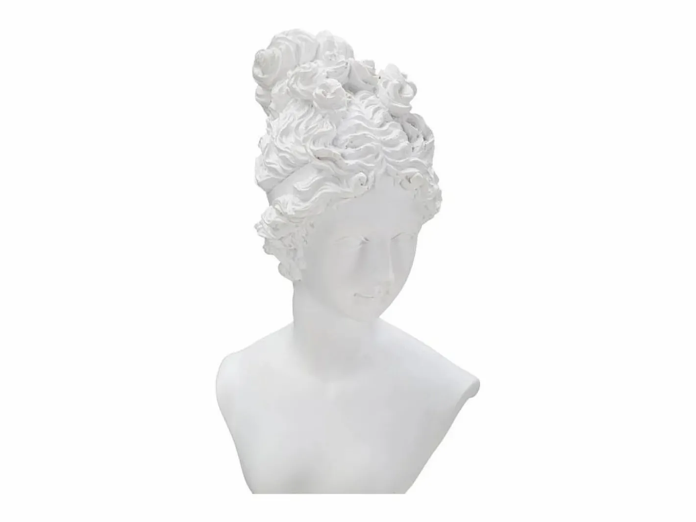 Figura escultura busto clásica de mujer en resina blanca Era Blanco Sale