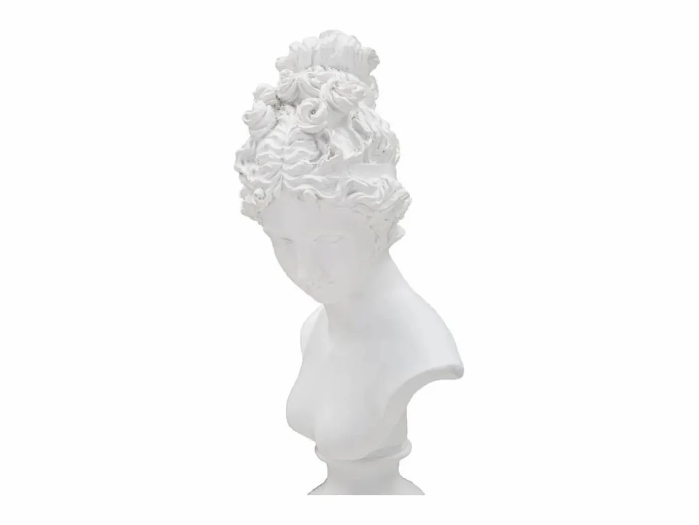 Figura escultura busto clásica de mujer en resina blanca Era Blanco Sale