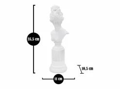 Figura escultura busto clásica de mujer en resina blanca Era Blanco Sale
